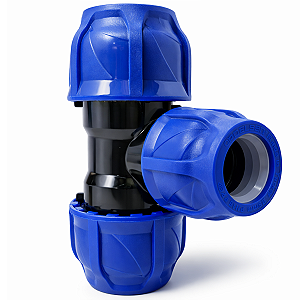 Tê 90° de Compressão 20mm PP para Tubos e Mangueiras PEAD - Aqua Plastic
