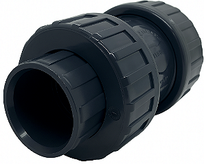 Valvula De Retenção PVC-U Dupla União - 4"- Aqua Plastic Rosca Femea