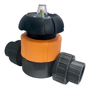Válvula Diafragma PVC-U EPDM Pn10 Dupla União F/F 1" - SCH80 Solda