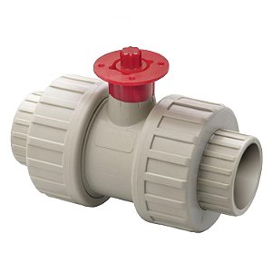 Válvula de Esfera PP-H PN10 P/ Atuador TEFLON-EPDM 25mm Solda