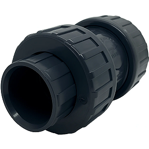 Valvula Retenção Dupla União Mola Solda 1 1/2"- Sch80 - Aqua Plastic