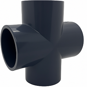 Cruzeta PVC-U 2-1/2" SCH80 SOLDA - Aqua Plastic