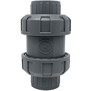 Válvula de Retenção Esfera PVC-C  FPM PN10 F/F 2" SCH80 SOLDA - Aqua Plastic