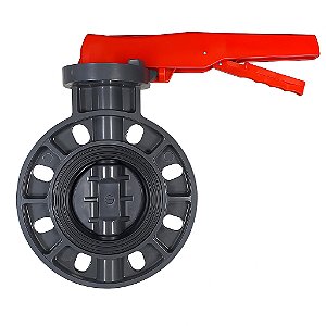 Válvula Borboleta PVC-U SCH80 PN10 Com Alavanca D.110 - 4" - Aqua Plastic