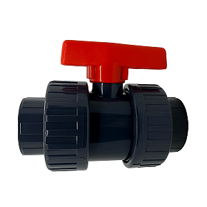 Válvula de Esfera PVC-U TEFLON-EPDM PN10 D.UNIÃO F/F 4" SCH80 SOLDA - Aqua Plastic