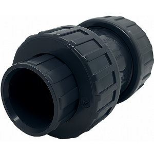 Válvula de Retenção PVC-U EPDM PN16 D.União F/F 3/4" SCH80 Solda - Aqua Plastic