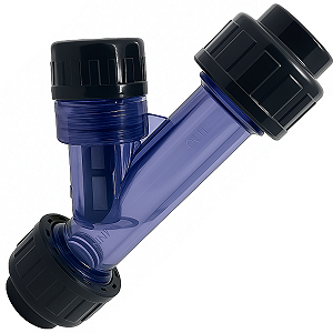 Filtro Y PVC-U EPDM PN10 D.UNIÃO F/F 1/2" SCH80 SOLDA - Aqua Plastic