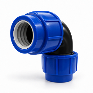 Joelho (Cotovelo) de Compressão 40mm para Tubo PEAD Mangueira Irrigação - Linha AP Aqua Plastic