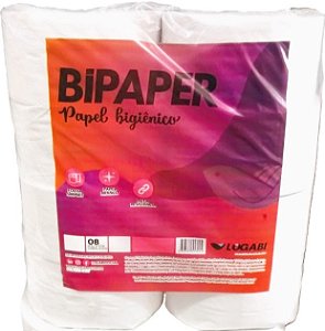 PAPEL HIG ROLAO 8X300 BRANCO BIPAPER