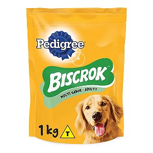 Biscoito Pedigree Biscrok Cães Adultos Multi 1 kg