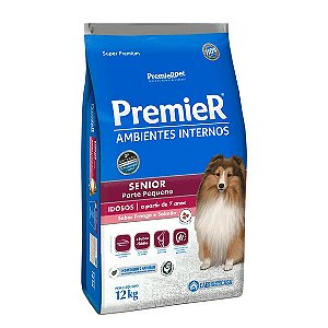 Ração Premier Ambientes Internos Cães Sênior Raças Pequenas 12 kg