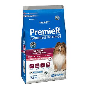 Ração Premier Ambientes Internos Cães Sênior Raças Pequenas 2,5 kg
