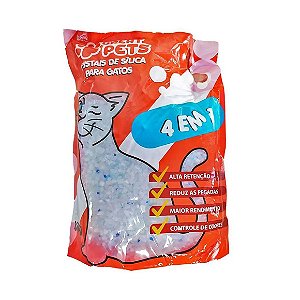 Areia De Gato Cristais De Sílica 4 Em 1 Great Pets 1,6Kg