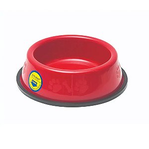 Comedouro e Bebedouro Pesado para Filhotes Tudo Pet Vermelho 450 ml