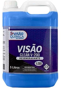 DESENGRAXANTE ALCALINO VISAO CLEAN V-200 1:200 5 LTRS VISAO QUIMICA