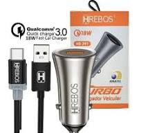 KIT CARREGADOR VEICULAR HS-341 HREBOS