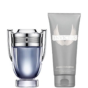 Conjunto Invictus Paco Rabanne - Eau de Toilette 100ml + Gel de Banho 100ml
