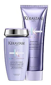 Kit Kérastase Blond Absolu Ultra Violet Shampoo + Cicaflash Pq
