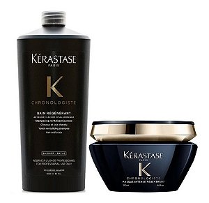 Kit Kérastase Chronologiste Shampoo 1L + Mascara 200g