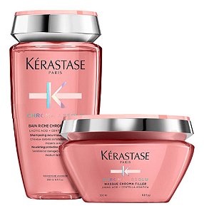 Kit Kérastase Chroma Absolu Riche Shampoo 250ml+ Masc 200ml