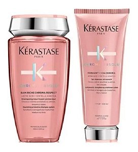 Kit Kérastase Chroma Absolu Riche Shampoo 250ml+ Cond 200ml