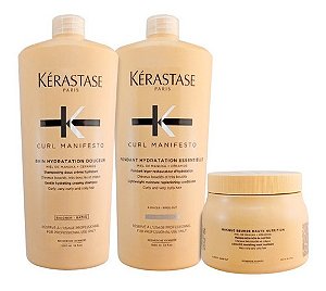 Kit Kérastase Curl Manifesto Sh + Cond 1 Litro + Másc Gd