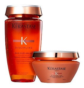Kit Kérastase Discipline Óleo Relax Shampoo 250ml+ Masc 200g