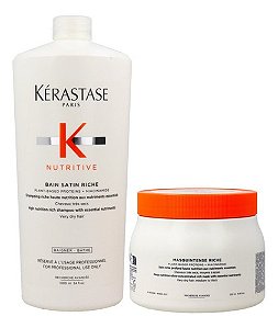 Kit Kérastase Nutritive Satin Riche 1L + Masc Riche 500ml