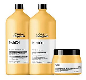 Kit Loréal Nutrioil Sh 1,5 Litro +Cond 1,5 Litro +Másc 500g