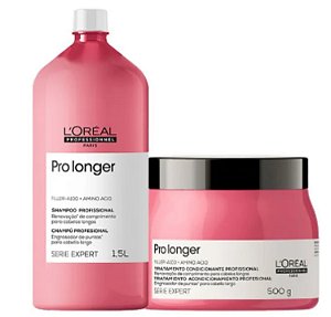 Kit Loréal Pro Longer Shampoo 1,5L + Máscara 500gr