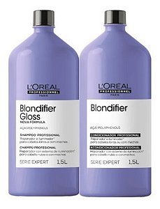Kit Loréal Professionnel Blondifier Gloss Shampoo+Cond 1,5L