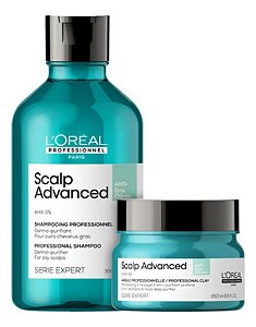 Kit Loréal Scalp Advanced Shampoo Dermo Purifier+ Argila Pq