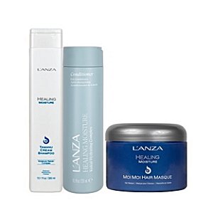 Kit Lanza Healing Moisture Shampoo+ Cond+ Máscara Moi Moi