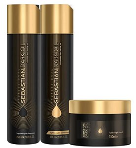Kit Sebastian Dark Oil Sh 250ml + Cond 250ml + Máscara 150ml