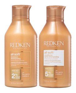 Kit Redken All Soft Shampoo 300ml+ Condicionador 300ml
