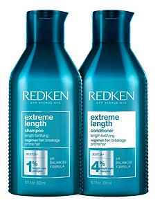 Kit Redken Extreme Length Shampoo 300ml+ Condicionador 300ml