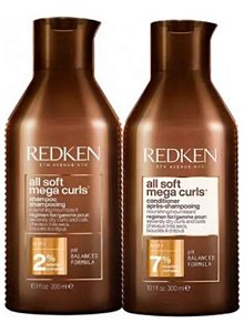 Kit Redken All Soft Mega Curls Shampoo+ Condicionador 300mls