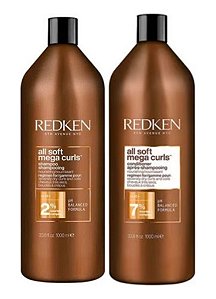 Kit Redken All Soft Mega Curls Shampoo+ Condicionador 1L