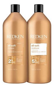 Kit Redken All Soft Shampoo + Condicionador 1L