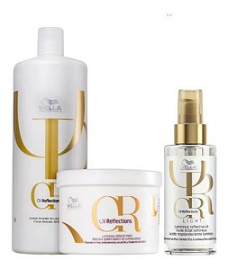 Kit Wella Oil Reflections Sh 1000ml+ Masc 500ml+ Óleo 100ml