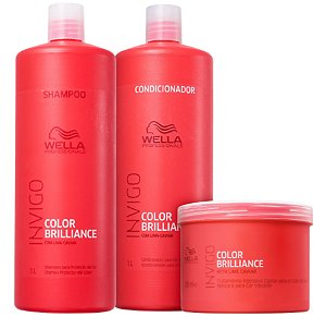 Kit Wella Invigo Color Brilliance Sh + Cond 1l + Masc 500gr