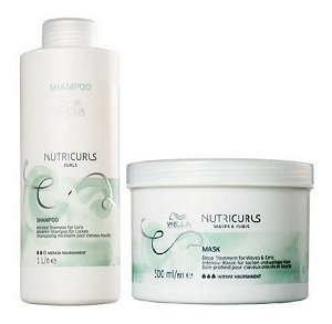 Kit Wella Professionals Nutricurls Shampoo 1l+ Máscara 500g