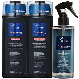 Kit Truss Frizz Zero Shampoo+ Condicionador 300ml+ Leave-in