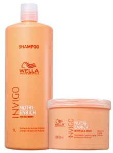 Wella Invigo Nutri-enrich Shampoo 1000ml + Máscara 500gr