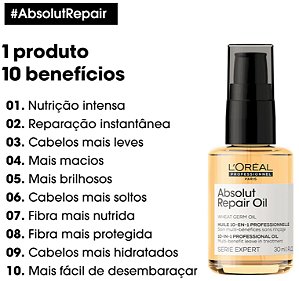 Loréal Absolut Repair Gold Quinoa 10in1 Óleo Reparador 30ml