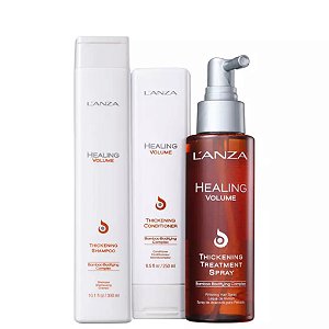 Kit Lanza Healing Volume Shampoo+ Cond 300ml+ Spray 100ml