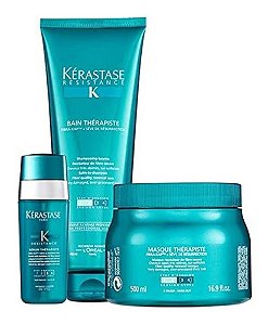 Kit Kérastase Resistance Therapiste Shp 450ml+ Masc 500grs+ Sérum