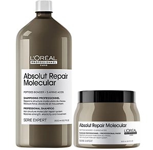 Kit LOréal Molecular Shampoo 1,5L + Máscara 500ml