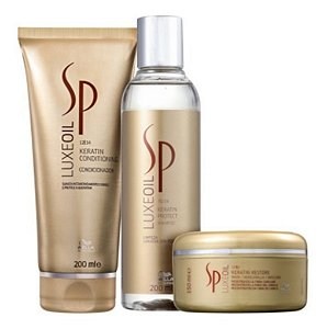 Kit Wella Sp Luxe Oil Shampoo + Condicionador + Máscara Peq
