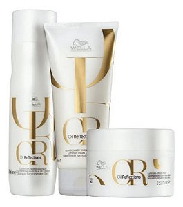 Kit Wella Oil Reflections Shamp 250ml+ Cond 200ml+ Másc 150g